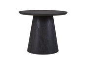 Mirel round side table – dark brown wood look