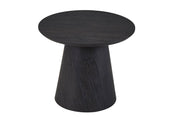 Mirel round side table – dark brown wood look