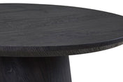 Mirel round side table – dark brown wood look