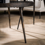 Metrona grijs metallic ronde salontafel - set van 2