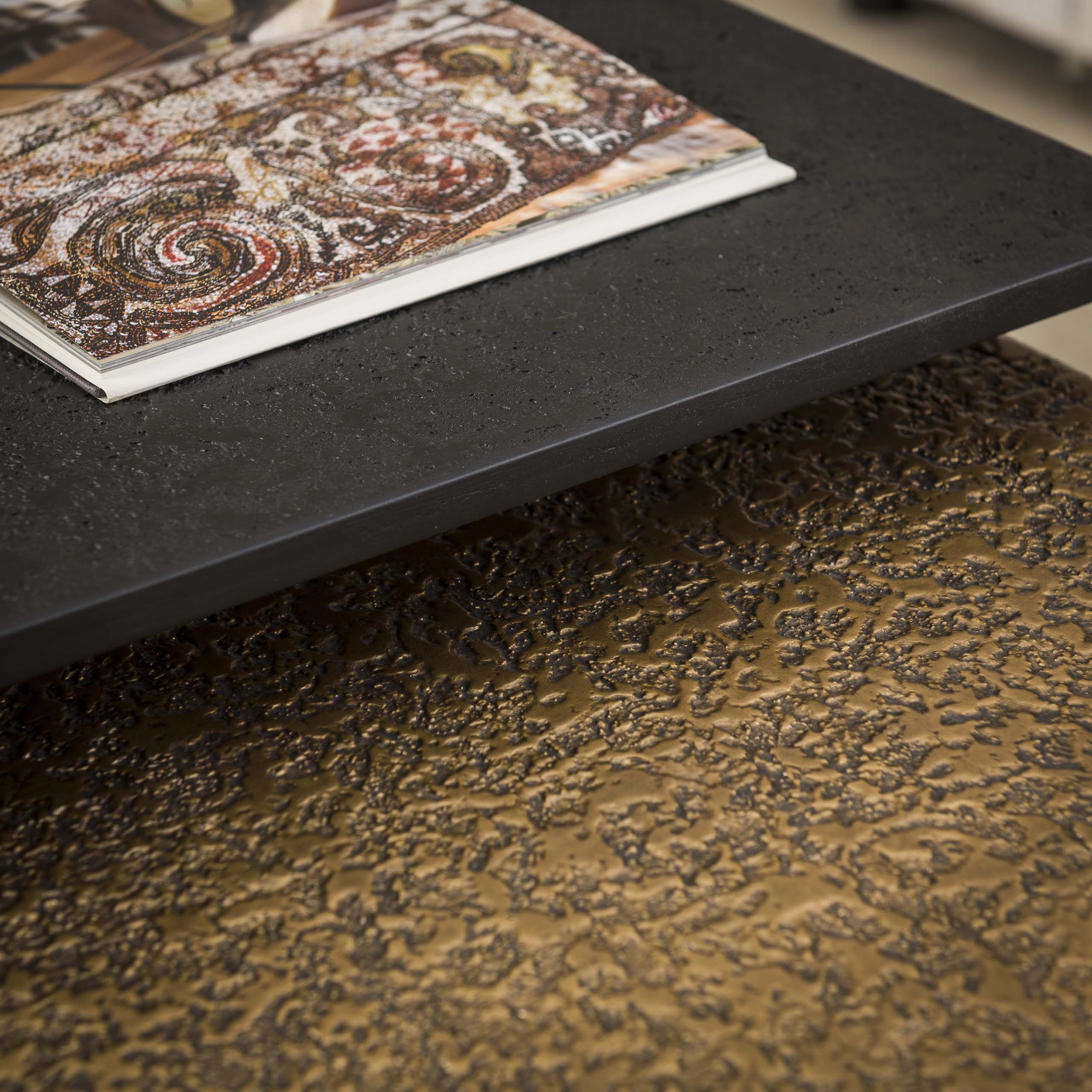 Metrona grijs metallic rechthoekige salontafel - set van 2