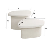Stonira marmercomposiet organische salontafel - set van 2