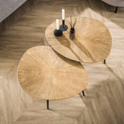 Rayven antiek goud organische salontafel - set van 2