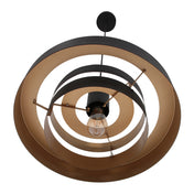 Aurelia black/gold metal pendant lamp