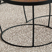 Arova nested coffee table set wood metal