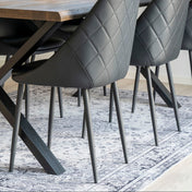 Lunara 160x230cm woven rug - Black & White