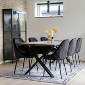 Lunara 160x230cm woven rug - Black & White