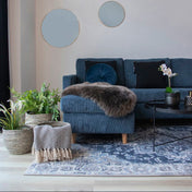 Serena 160x230cm woven rug - Blue & Cream