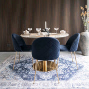 Serena 160x230cm woven rug - Blue & Cream