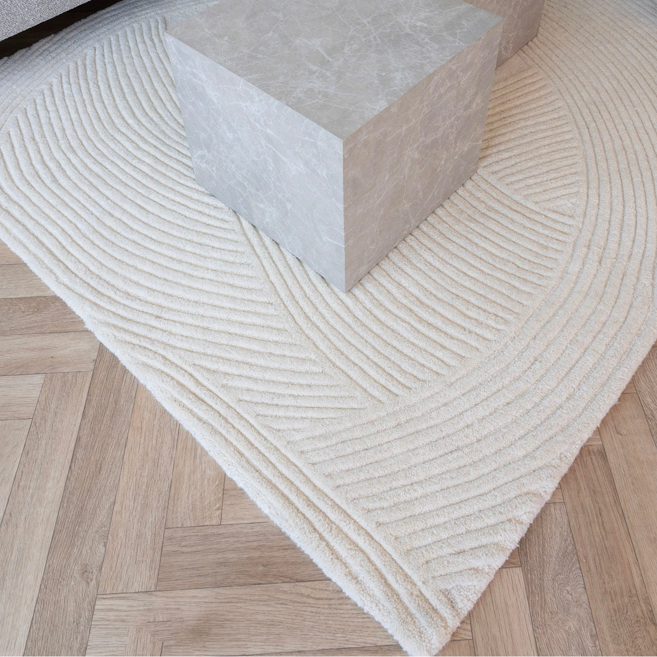 Eira wollen vloerkleed 160x230cm – Ivoor