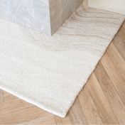 Aila wollen vloerkleed 160x230cm – Lichtbruin & Ivoor