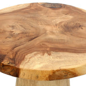 Handgemaakte luxe conische bijzettafel van hout - Artisan Design