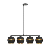 LUNOR 4 Black Gold Pendant Lamp