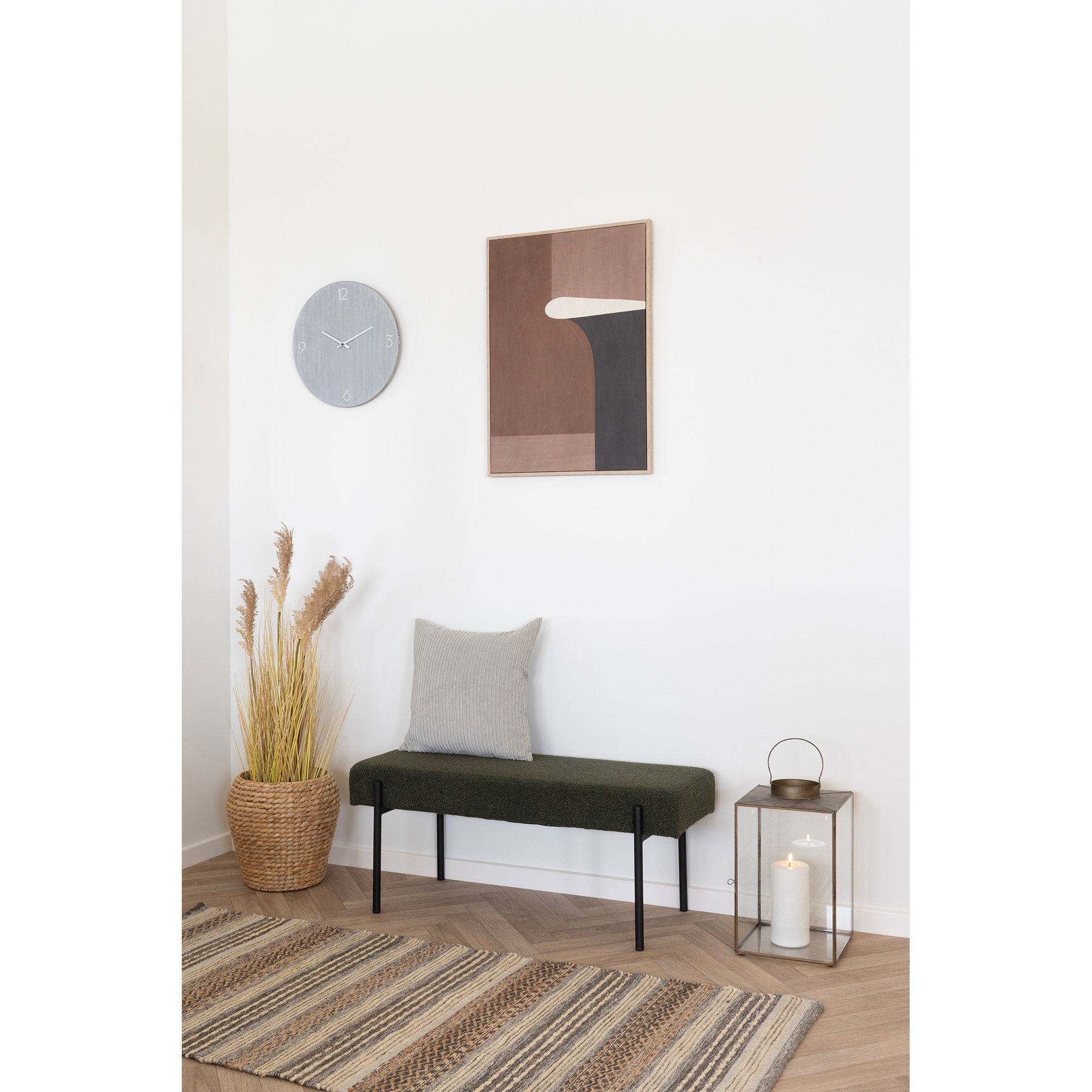 Ravenna Wall Clock - Wall clock, MDF, light grey, silent movement ø40