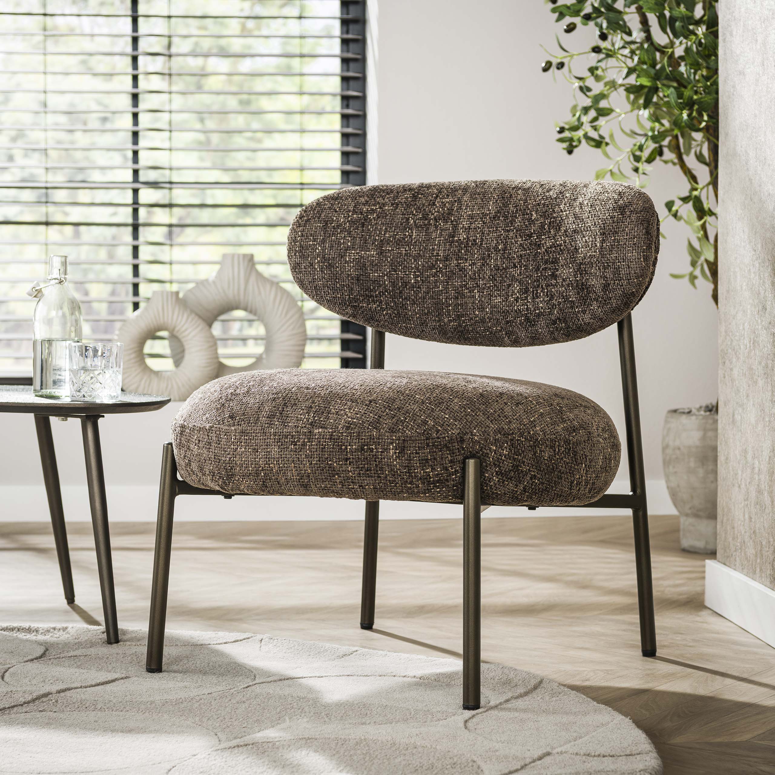 Mirel cargo bruine gestoffeerde fauteuil