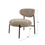 Mirel cargo zandkleurige gestoffeerde fauteuil