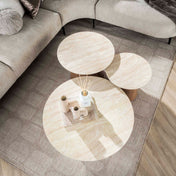 Romira travertin keramische ronde salontafel - set van 3