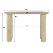 Lunara travertin keramische haltafel met boog