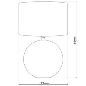 Handcrafted Luxury Ceramic Table Lamp with Natural Fabric Shade