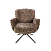 Sorea champagne gestoffeerde draaifauteuil