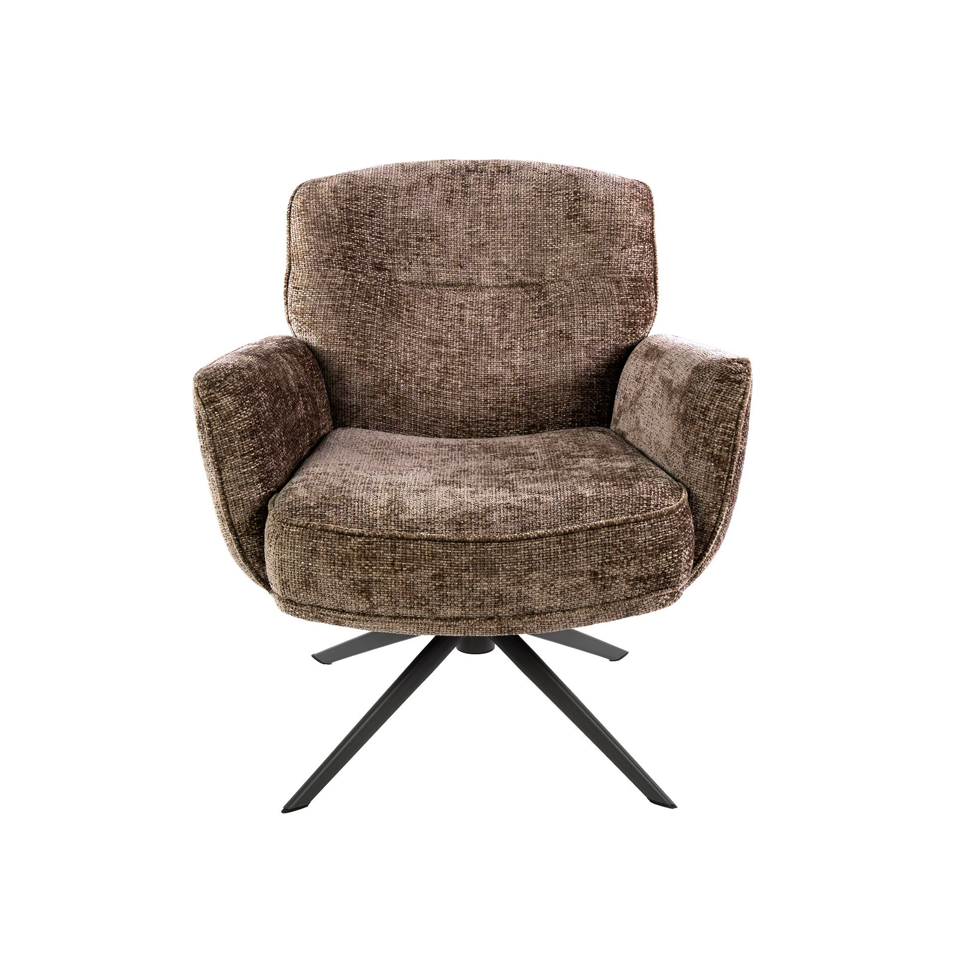 Sorea champagne gestoffeerde draaifauteuil