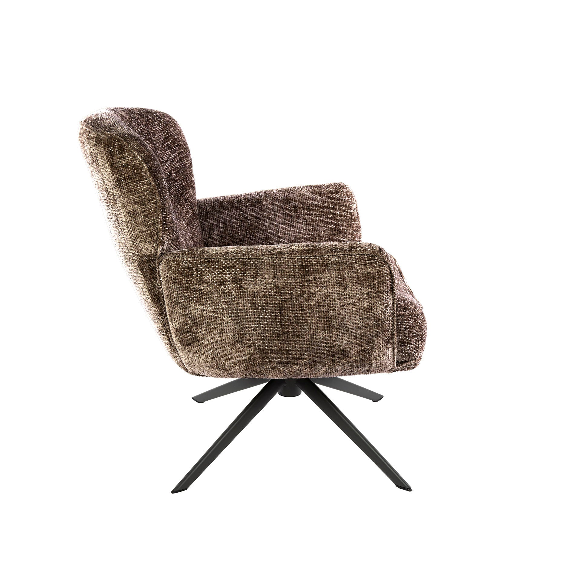 Sorea champagne gestoffeerde draaifauteuil