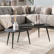 Orvian grafiet melamine peervormige salontafel - set van 2