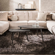 Orvian grafiet melamine peervormige salontafel - set van 2