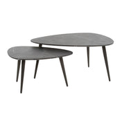 Orvian grafiet melamine peervormige salontafel - set van 2