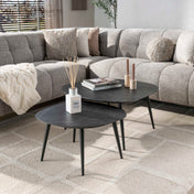 Orvian grafiet melamine organische rotssalontafel - set van 2