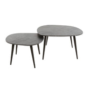 Orvian grafiet melamine organische rotssalontafel - set van 2