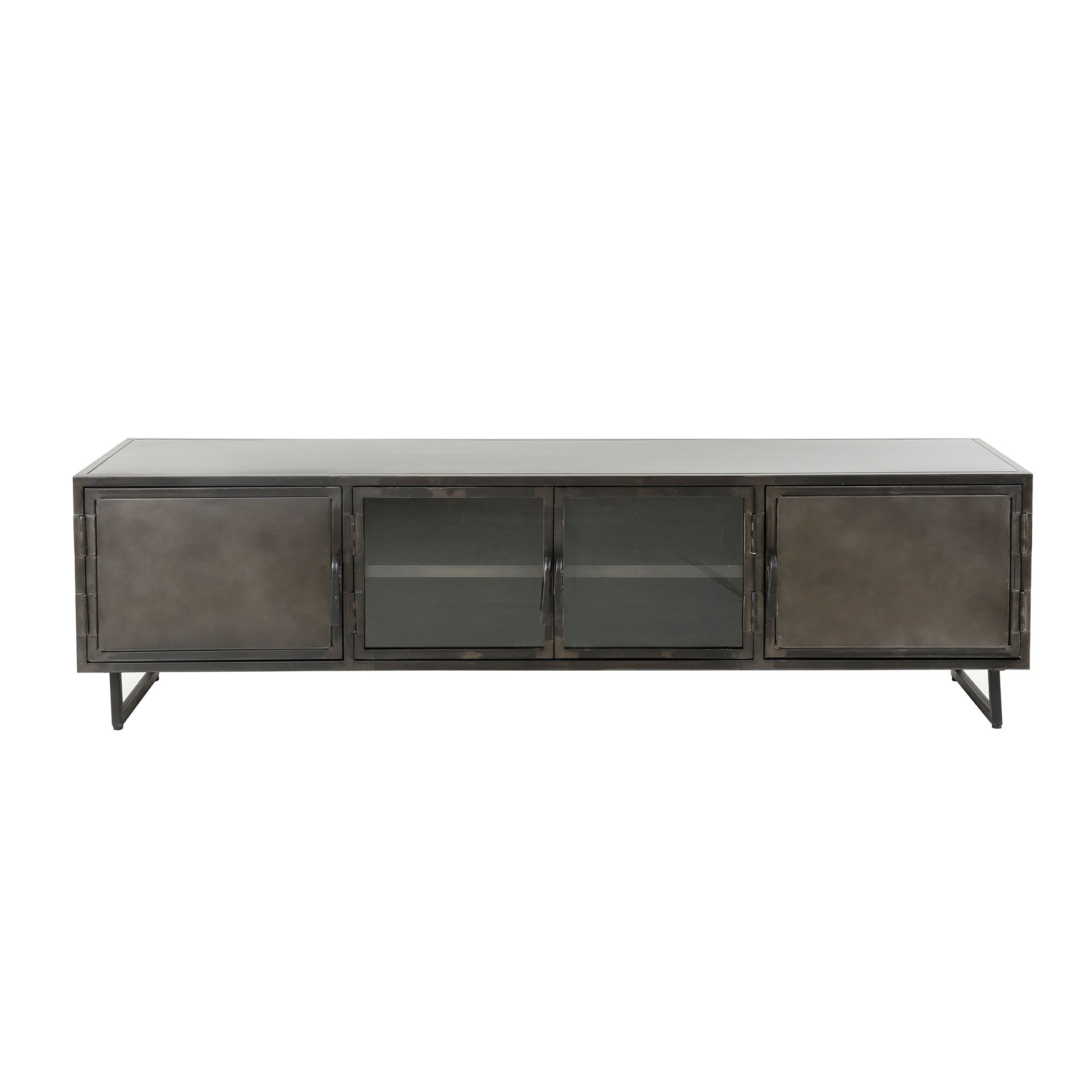 Elira zwart tv-meubel met 4 deuren - 180 cm
