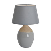 Timeless Handmade Ceramic Table Lamp in Gray, Artisan Crafted