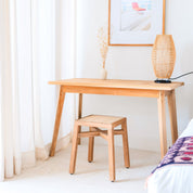 Atelier weave bruine houten kruk