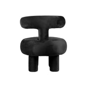 Abrazo fluwelen fauteuil zwart