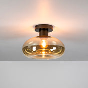 Soll amber glas plafondlamp met 1 lichtpunt