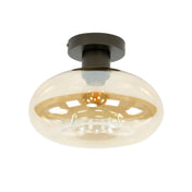 Soll amber glas plafondlamp met 1 lichtpunt