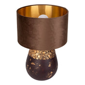 Handcrafted Luxury Ceramic Table Lamp in Beige and Gray