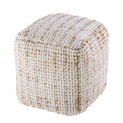 Jute &amp; wollen kubuspoef