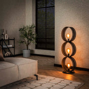 Rinara gaas 3-lichts - houtskool vloerlamp