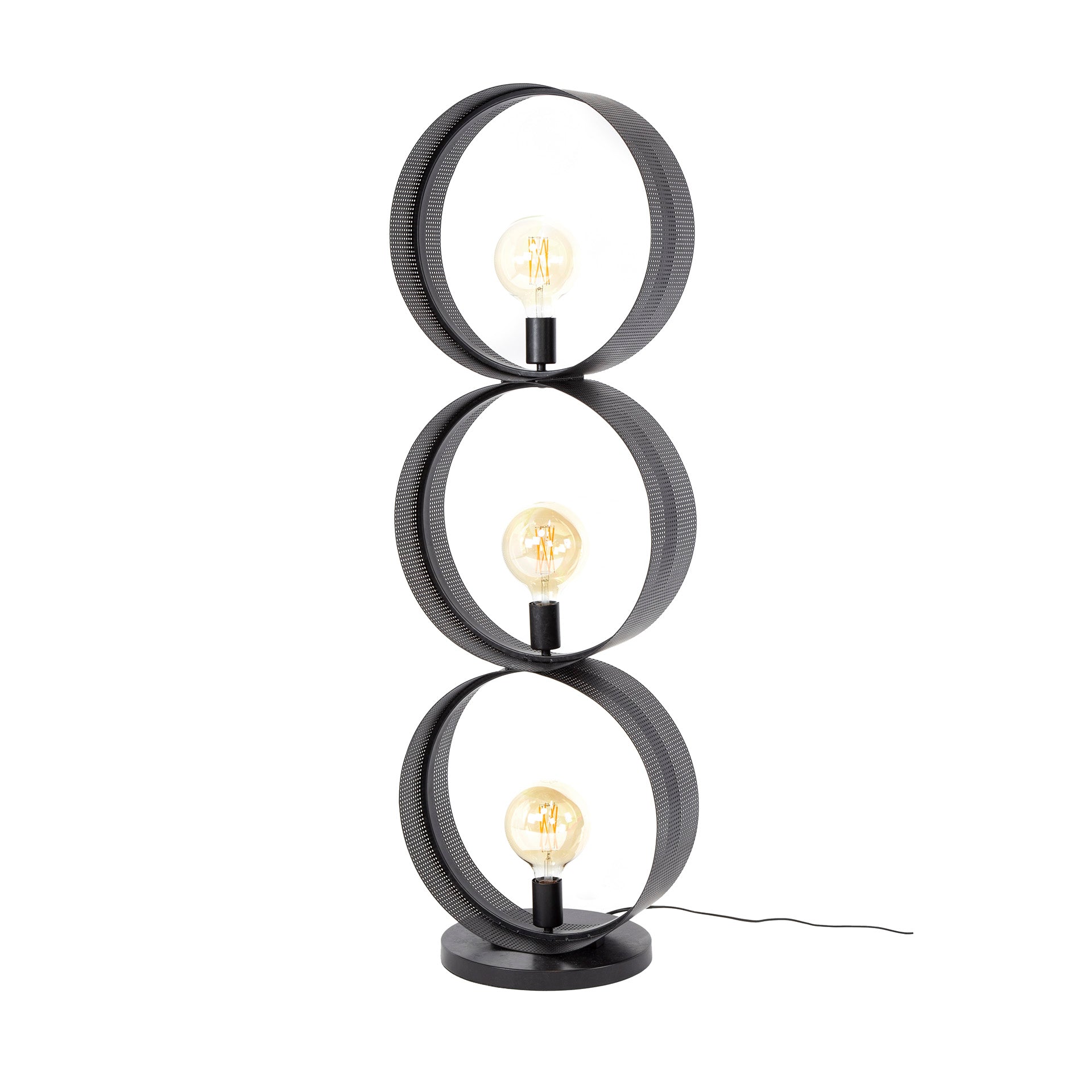 Rinara gaas 3-lichts - houtskool vloerlamp