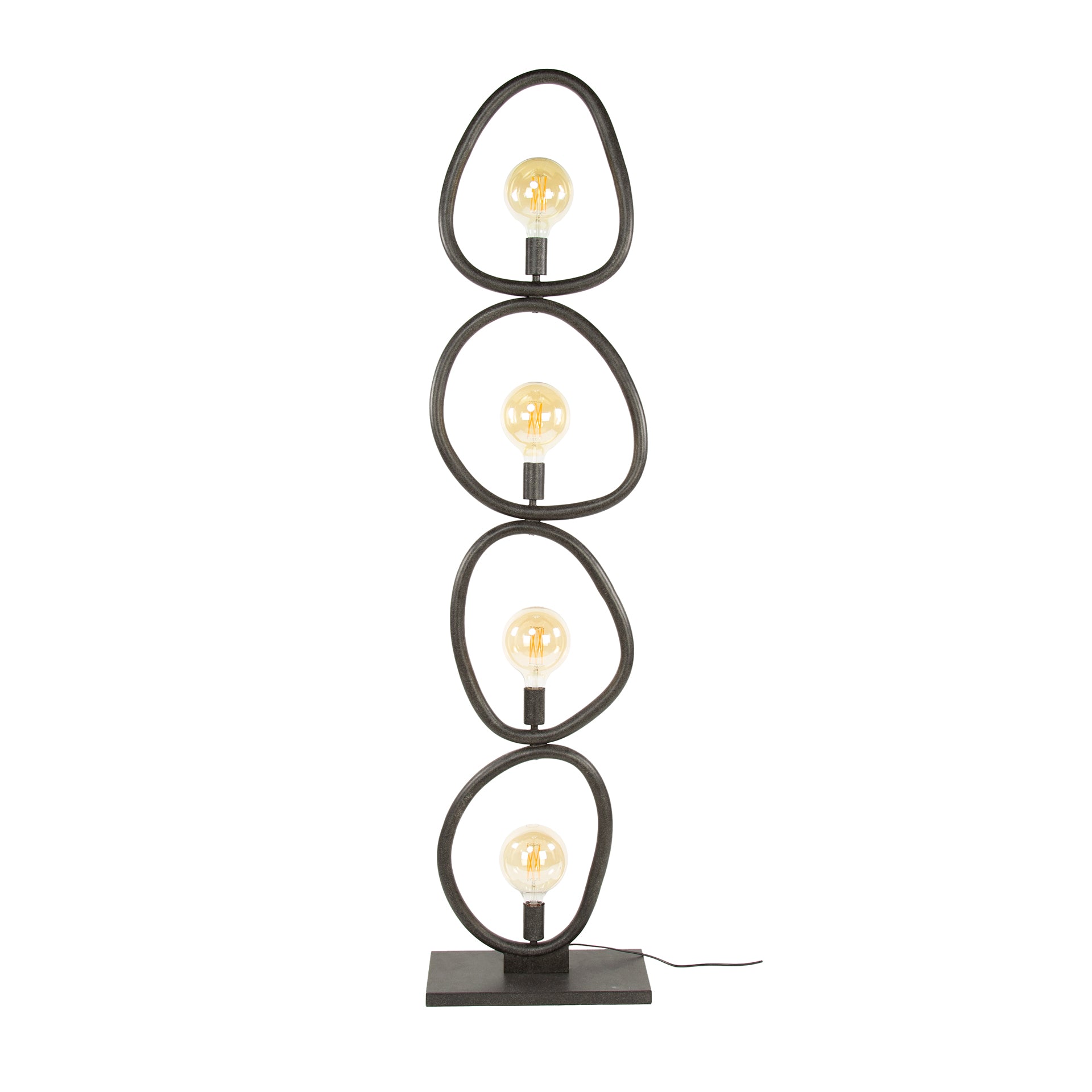 Pebora vloerlamp met 4 lichtpunten - artic zwart