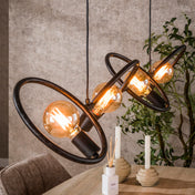 Loopra 4-lichts - Artic zwarte hanglamp