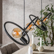 Loopra 4-lichts - Artic zwarte hanglamp