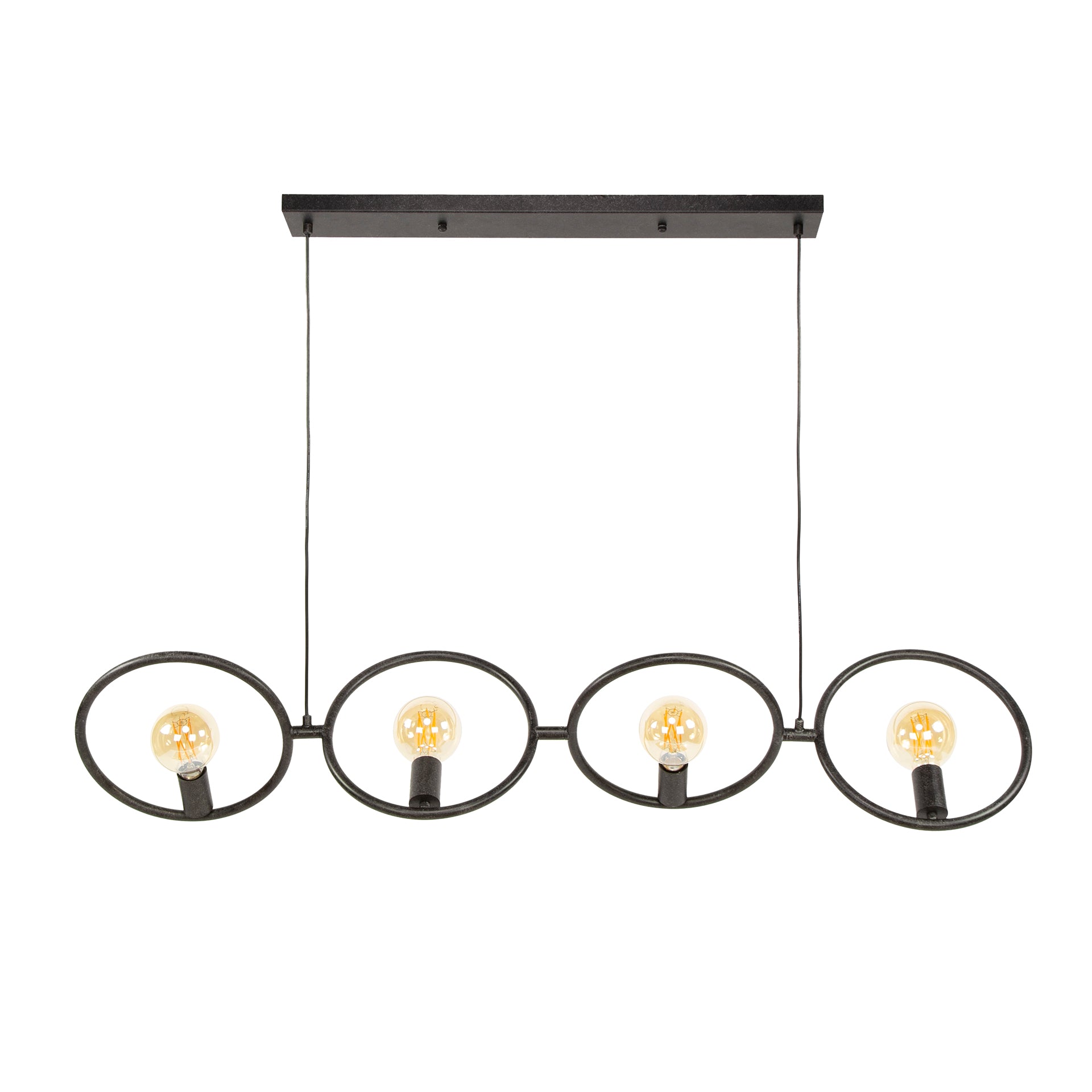 Loopra 4-lichts - Artic zwarte hanglamp