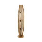 Orbira L 3-lichts - massief mangohouten vloerlamp