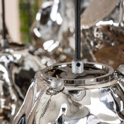 Rovara 4+3-lichts - Chroom glazen hanglamp