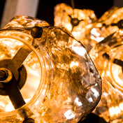 Rovara 5-lichts hanglamp - Chroom glas