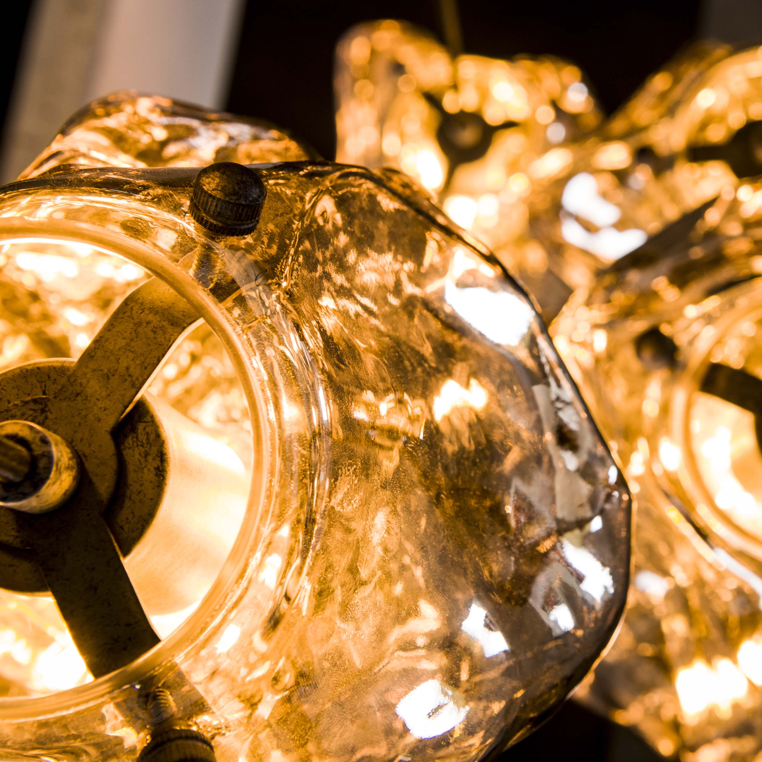Rovara 5-lichts hanglamp - Chroom glas