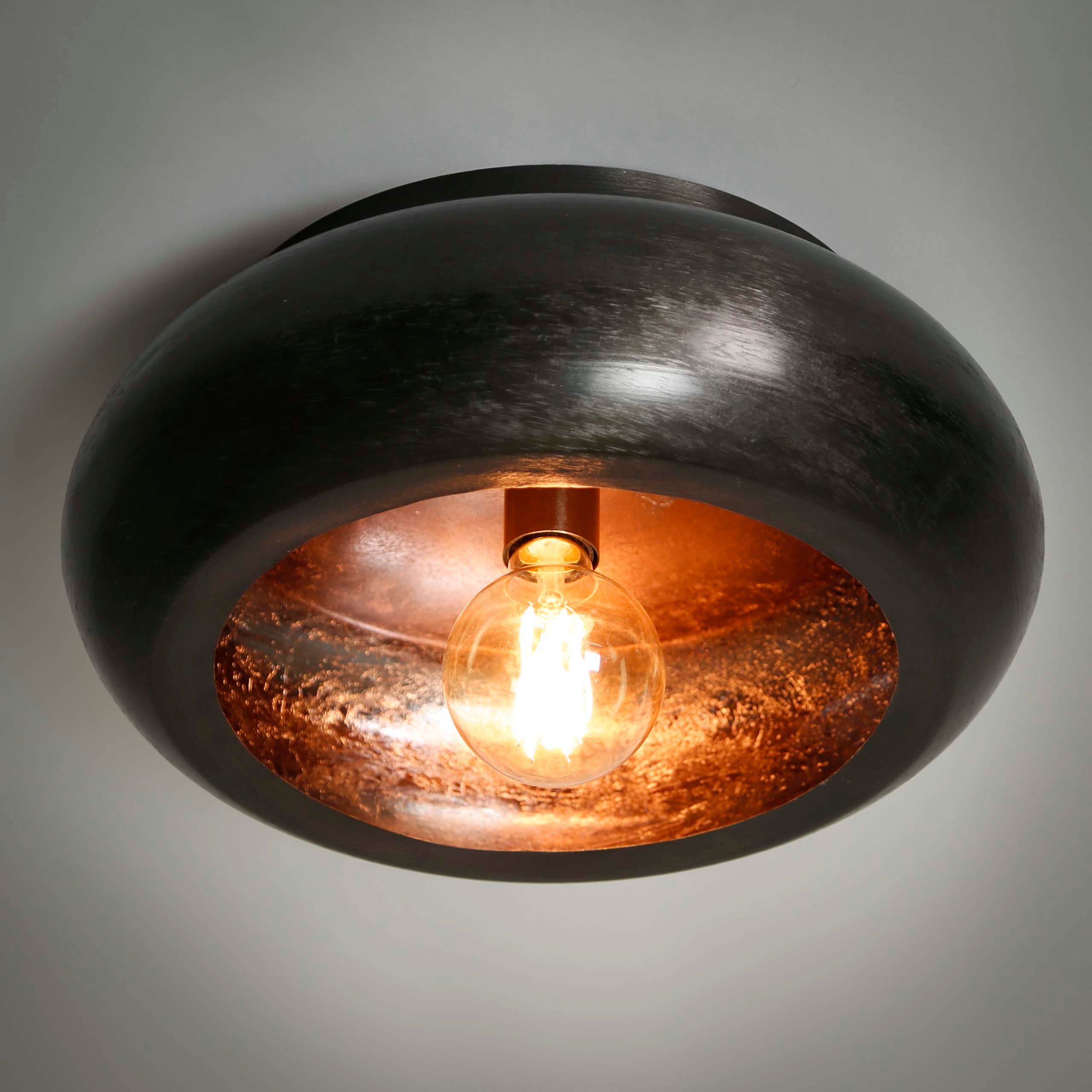 Skyra zwart nikkel 1-lichts Ø42cm plafondlamp